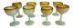 Vintage Mid 20th C. Murano Puleguso Drinkware-Eight Dessert Wine Glasses
