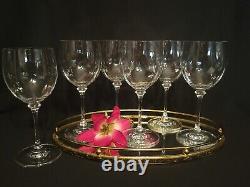 Vintage Mikasa Stephanie Crystal Wine Glasses Set of 6 Pristine