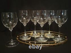 Vintage Mikasa Stephanie Crystal Wine Glasses Set of 6 Pristine