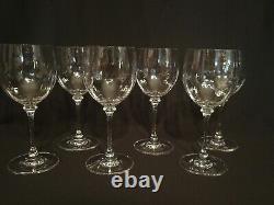 Vintage Mikasa Stephanie Crystal Wine Glasses Set of 6 Pristine
