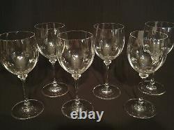 Vintage Mikasa Stephanie Crystal Wine Glasses Set of 6 Pristine