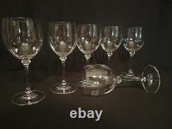 Vintage Mikasa Stephanie Crystal Wine Glasses Set of 6 Pristine