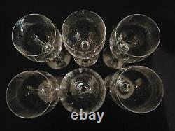 Vintage Mikasa Stephanie Crystal Wine Glasses Set of 6 Pristine