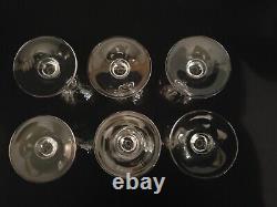 Vintage Mikasa Stephanie Crystal Wine Glasses Set of 6 Pristine