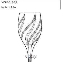 Vintage Mikasa Windlass Wine Glasses Set of 8 Frosted Swirl Etched