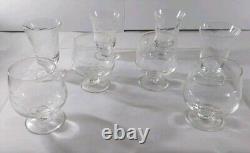 Vintage Mini Etched Snifter Glasses- Set Of 8 Perfect Condition 2 X 1.25 2 X 1.5