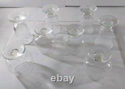 Vintage Mini Etched Snifter Glasses- Set Of 8 Perfect Condition 2 X 1.25 2 X 1.5