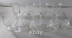 Vintage Mini Etched Snifter Glasses- Set Of 8 Perfect Condition 2 X 1.25 2 X 1.5