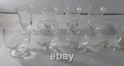 Vintage Mini Etched Snifter Glasses- Set Of 8 Perfect Condition 2 X 1.25 2 X 1.5