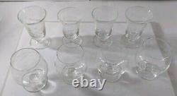 Vintage Mini Etched Snifter Glasses- Set Of 8 Perfect Condition 2 X 1.25 2 X 1.5