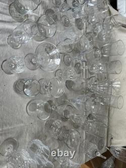 Vintage Mixed Glassware Lot 80-100 Pieces Wedding Decor Goblets Stemware