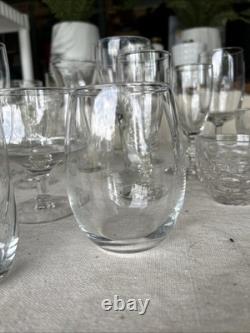 Vintage Mixed Glassware Lot 80-100 Pieces Wedding Decor Goblets Stemware