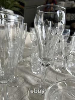 Vintage Mixed Glassware Lot 80-100 Pieces Wedding Decor Goblets Stemware