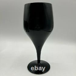 Vintage Morgantown Vision Ebony Stemware Glassware Black Glass Various 11 pieces