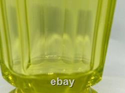 Vintage Moser Wine Glass/Vase In Uranium Vaseline Karlsbad Glass