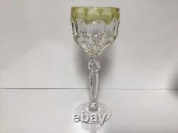 Vintage Multicolor Clear Cut Wine Glass Goblet For Gift Set of 5