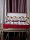 Vintage Murano Italian Crystal Wine Glasses Set of 6 with Gold Rim