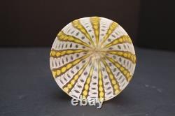 Vintage Murano Pastel Zanfirico Latticino Ribbon Aventurine Goblet Wine Glass 9