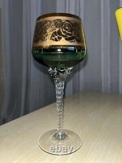 Vintage Murano, Set Of 6 Wine Glasses