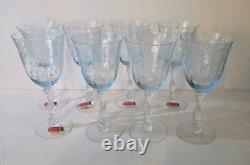 Vintage NAVARRE BLUE Large CLaret Wine 6 3/8 SET of 8