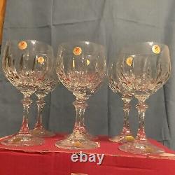 Vintage NIB SET 8 Germany Zwiesel Cut Crystal 6-3/4 Beer Wine Goblets Glasses