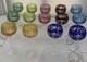 Vintage Nachmann 14-Piece Traube 7- Colors Hock Wine Glasses Germany 8 1/2