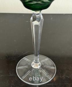 Vintage Nachtmann 124 Collection 6 Cut to Clear Crystal Multicolor Wine Glasses