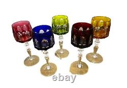 Vintage Nachtmann Antika Cut Glass Crystal Wine Hocks Free Shipping In USA