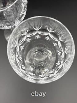 Vintage Nachtmann Bamberg Tall Cut Crystal Wine Glasses Set of 6 7.5 Inches