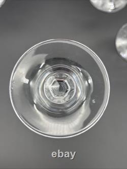 Vintage Nachtmann Bamberg Tall Cut Crystal Wine Glasses Set of 6 7.5 Inches