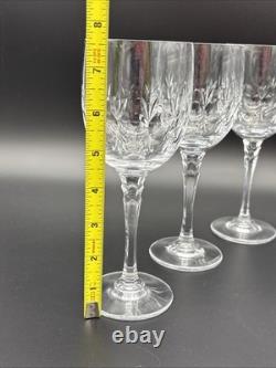 Vintage Nachtmann Bamberg Tall Cut Crystal Wine Glasses Set of 6 7.5 Inches