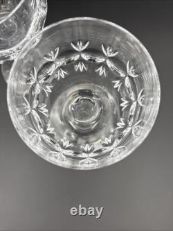 Vintage Nachtmann Bamberg Tall Cut Crystal Wine Glasses Set of 6 8.5 Inches