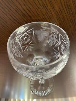 Vintage Nachtmann Lead Crystal Wine Glasses, Traube Style, Set of 5, Clear
