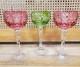 Vintage Nachtmann Traube Crystal Wine Glasses Mismatched Holiday Set of 3
