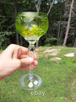Vintage Nachtmann Traube Wine Hock Crystal Glasses Set Of 6 Rainbow W. Germany