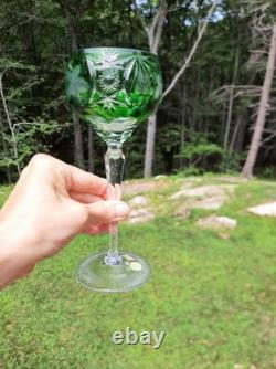 Vintage Nachtmann Traube Wine Hock Crystal Glasses Set Of 6 Rainbow W. Germany