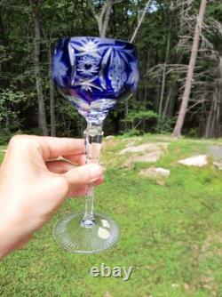 Vintage Nachtmann Traube Wine Hock Crystal Glasses Set Of 6 Rainbow W. Germany