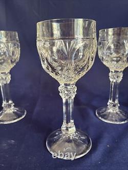 Vintage Napoleon (Bands) Emerald Green Hock Wine Glasses By NACHTMANN Set Of 4