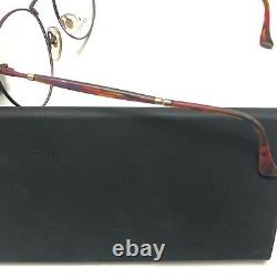 Vintage New Gucci Eyeglasses GG 1330 Wine Red Oversized Round Frames Italy