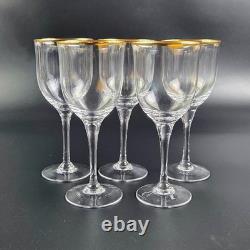Vintage Noritake Troy Wine Glasses 7 Tall Set of 5