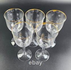 Vintage Noritake Troy Wine Glasses 7 Tall Set of 5