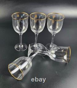 Vintage Noritake Troy Wine Glasses 7 Tall Set of 5