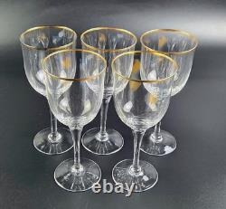 Vintage Noritake Troy Wine Glasses 7 Tall Set of 5