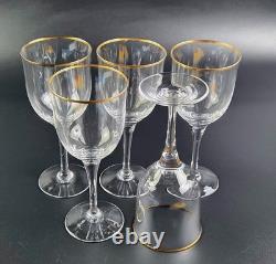 Vintage Noritake Troy Wine Glasses 7 Tall Set of 5