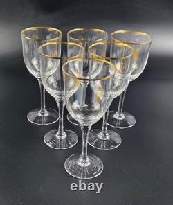 Vintage Noritake Troy Wine Glasses 7 Tall Set of 6