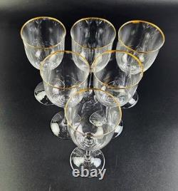 Vintage Noritake Troy Wine Glasses 7 Tall Set of 6