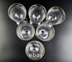 Vintage Noritake Troy Wine Glasses 7 Tall Set of 6