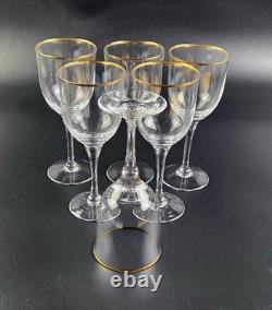 Vintage Noritake Troy Wine Glasses 7 Tall Set of 6