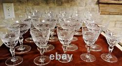 Vintage ORREFORS RIO CRYSTAL WINE GLASSES 23 Piece SET