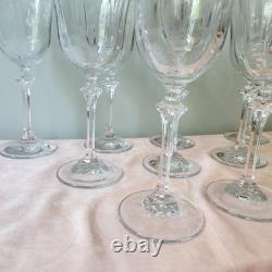 Vintage Oneida Mignon Wine Glasses Set Of 9 Blown Glass Stemware Discontinued